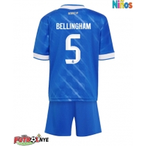 Camiseta Real Madrid Jude Bellingham #5 Tercera Equipación para niños 2025-26 manga corta (+ pantalones cortos)